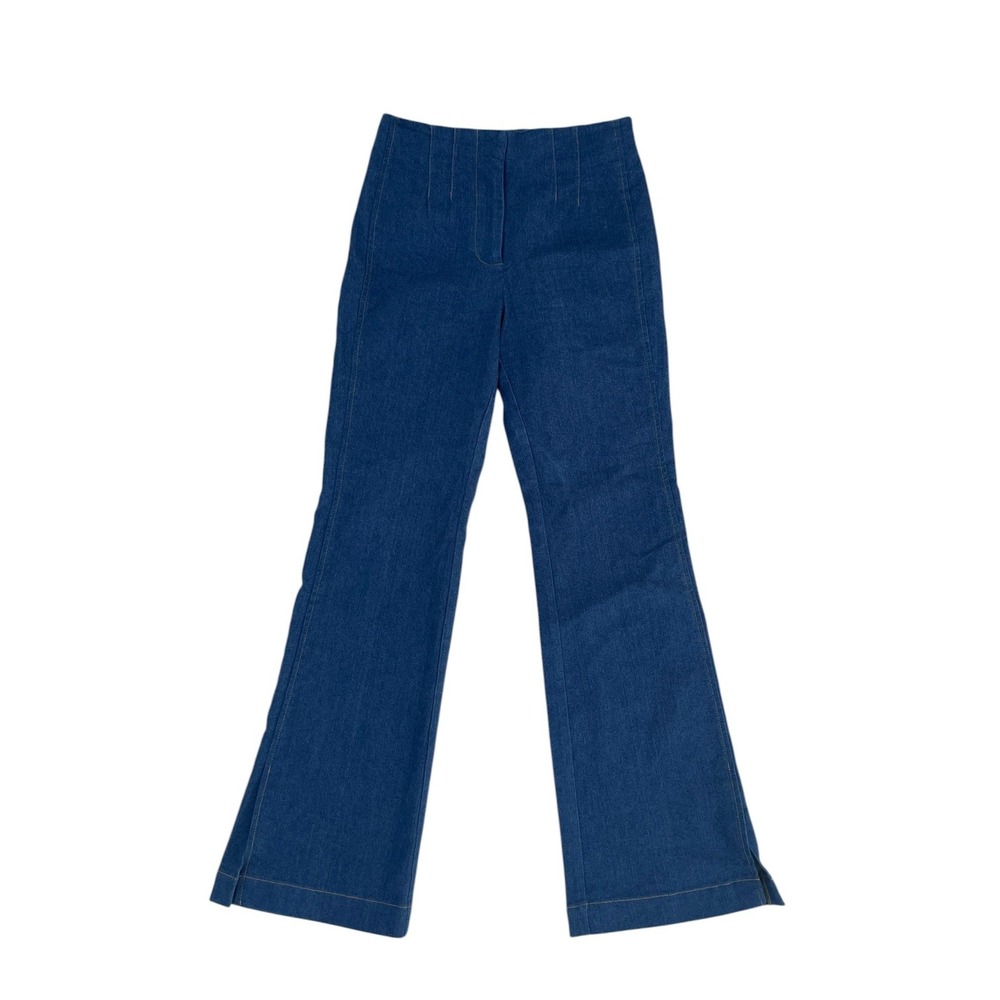 Jason Wu Women Indigo Blue High Waisted Flare Denim Trousers Jeans Size 2